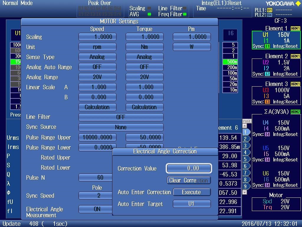 WT1800E Motor Evaluation Function